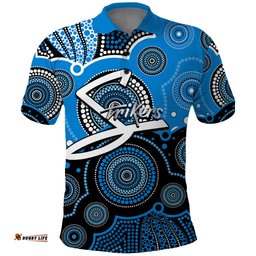 Custom Text And Number Strikers BBL Polo Shirt Aboriginal Patterns