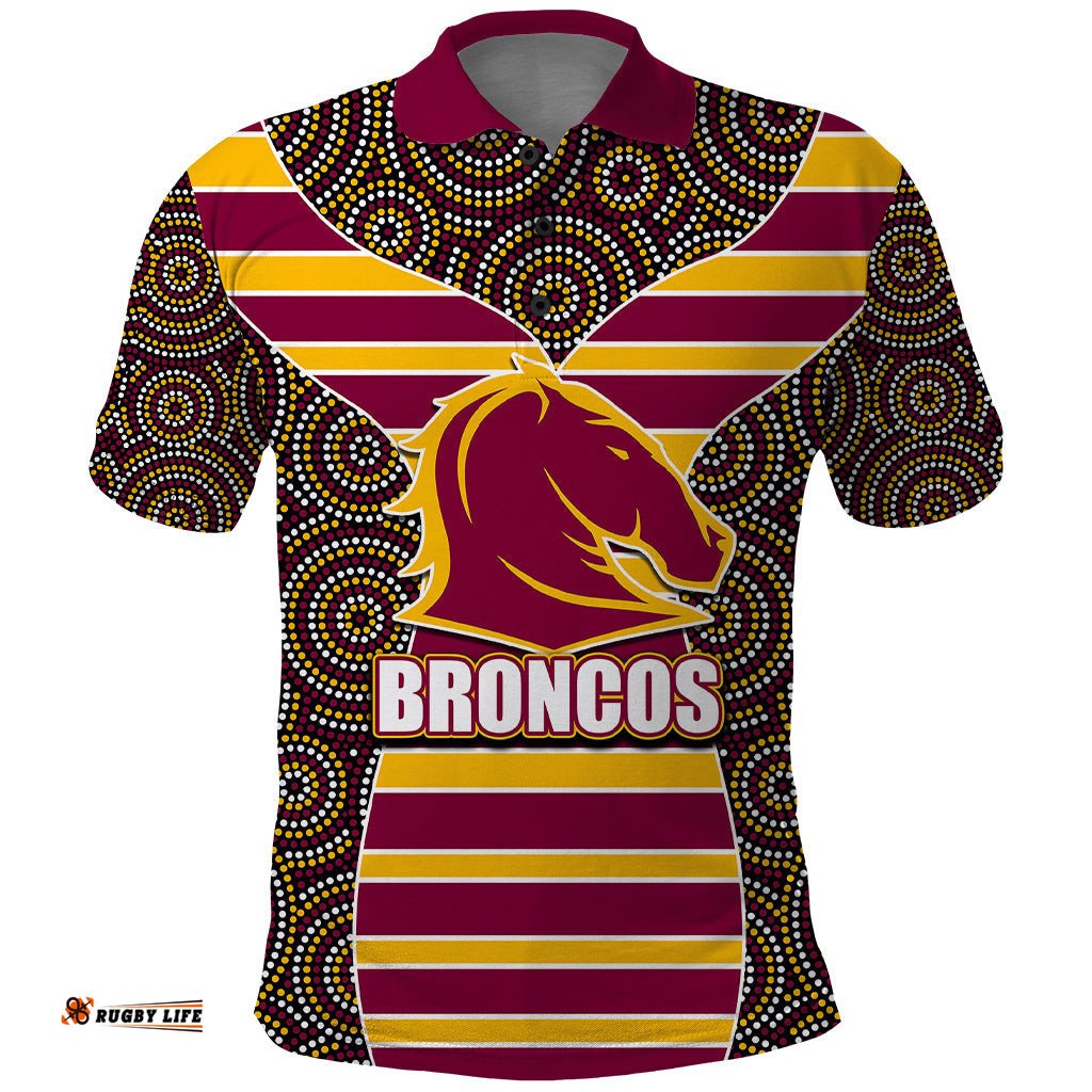 NRL - Boncos Polo Shirt Mix Dot Aboriginal