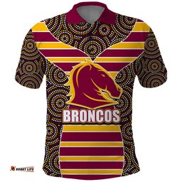 NRL - Boncos Polo Shirt Mix Dot Aboriginal