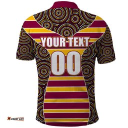 NRL - Boncos Polo Shirt Mix Dot Aboriginal