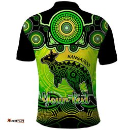 Personalised Australia Aries Kangaroo Zodiac Polo Shirt Auz Astrology Aboriginal - Green