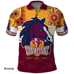 NRL Broncos Champions 2023 Polo Shirt Proud Newcastle Aboriginal Vibe
