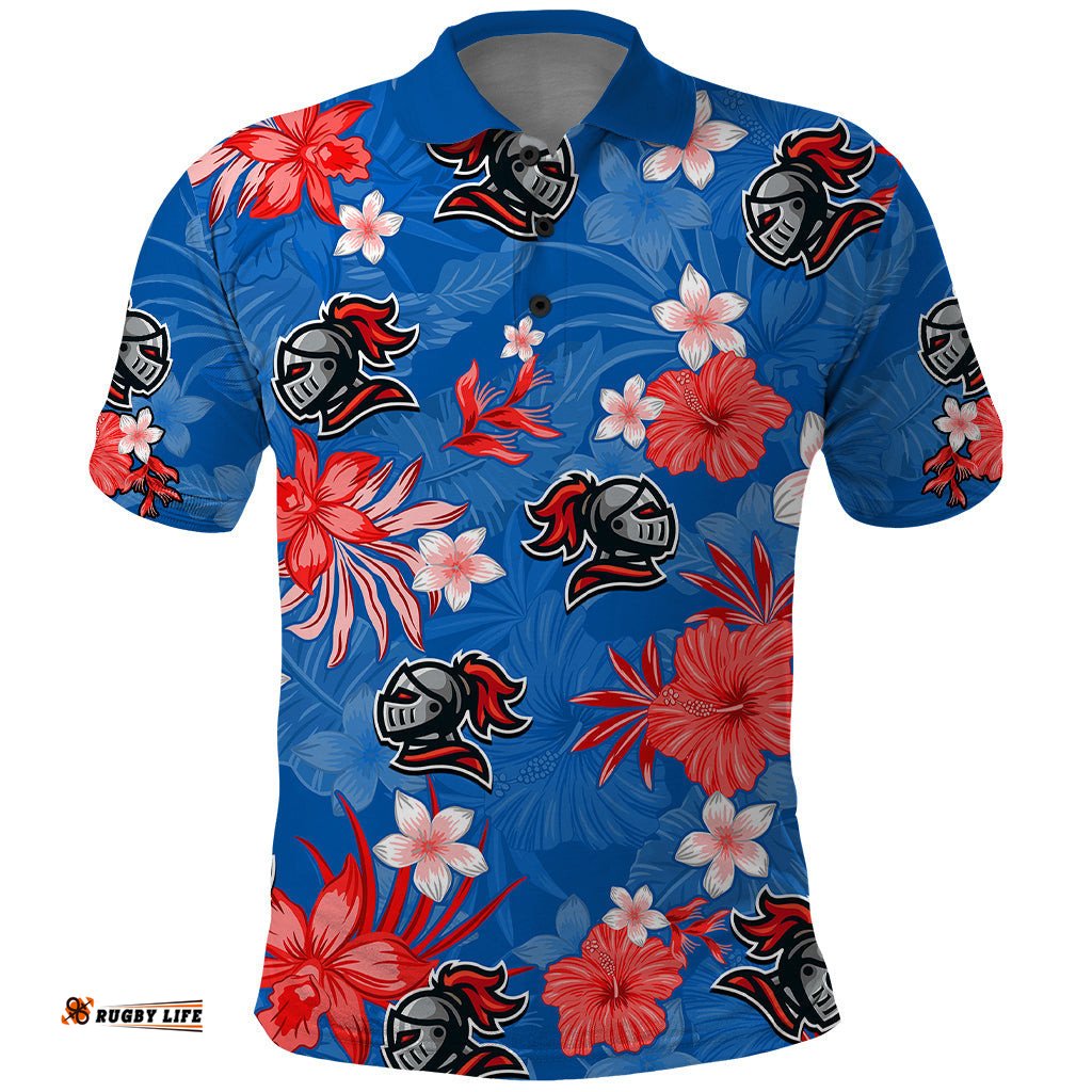 Knights Rugby Polo Shirt Beautiful Floral Pattern Spring Summer Vibe