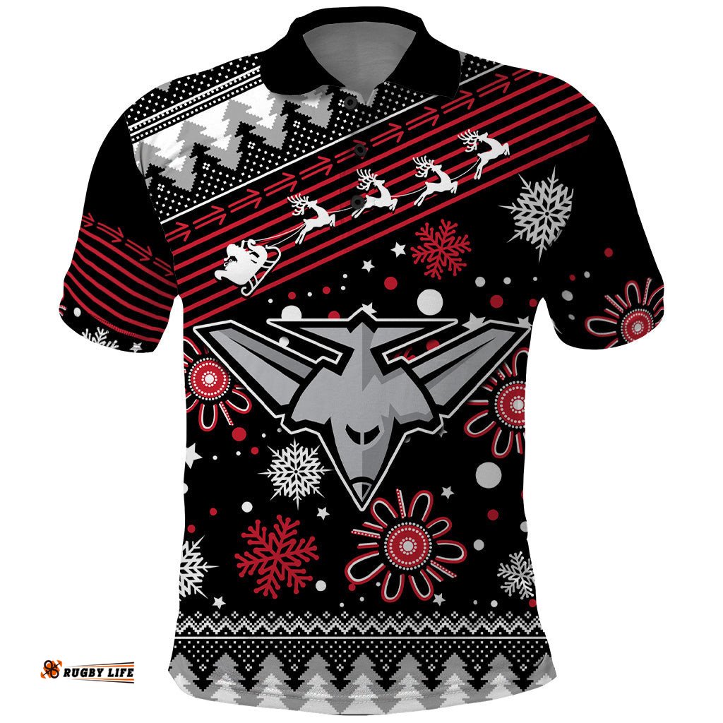 Custom Bombers Football Polo Shirt Christmas Vibe 2023