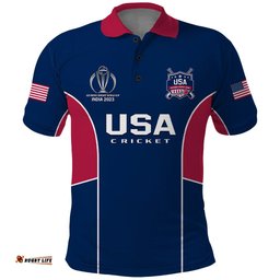 Personalised United States Cricket Polo Shirt Go USA Dynamic Version 2023