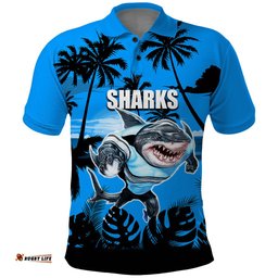 NRL Sharks Polo Shirt Summer Vibe Style