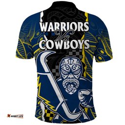 NRL Combine Warriors and Cowboys Polo Shirt Maori mixed Aboriginal