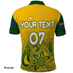 Personalised Australia Soccer Indigenous Polo Shirt Women World Cup 2023 Matildas Gradient Ver.
