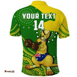 Custom Text And Number Australia Polo Shirt Boxing Kangaroo Indigenous National Color Art Amazing Aussie
