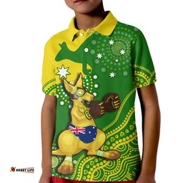 Custom Text And Number Australia Polo Shirt Boxing Kangaroo Indigenous National Color Art Amazing Aussie