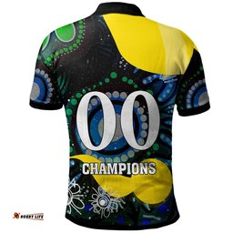 NRLW Titans Rugby Polo Shirt - Custom Titans Rugby Aboriginal Dot Painting Player And Number Woman Polo Shirt Amazing Aussie