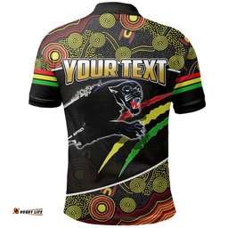 Custom Personalised Panthers Rugby Polo Shirt Aboriginal Basic Style Amazing Aussie