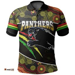 Custom Personalised Panthers Rugby Polo Shirt Aboriginal Basic Style Amazing Aussie