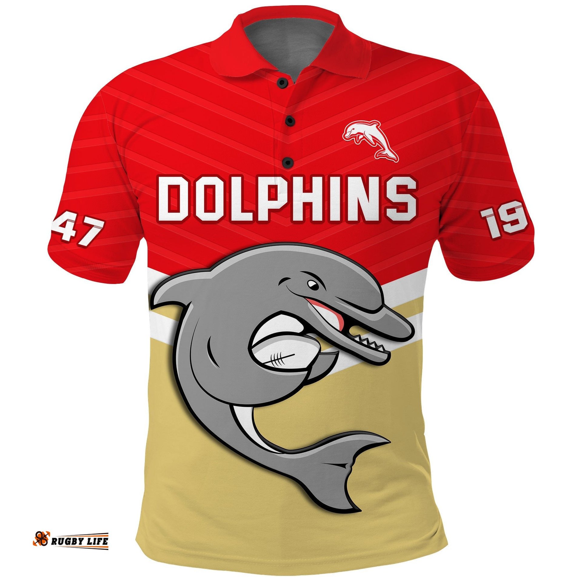 Dolphins Rugby Polo Shirt Sporty Style Ver.01 Amazing Aussie