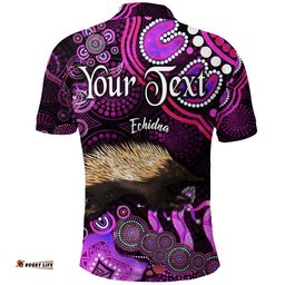 Custom Personalised Australian Astrology Polo Shirt Virgo Echidna Zodiac Aboriginal Vibes - Pink Amazing Aussie