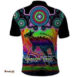 Personalised Australia Aries Kangaroo Zodiac Polo Shirt Auz Astrology Aboriginal - Rainbow