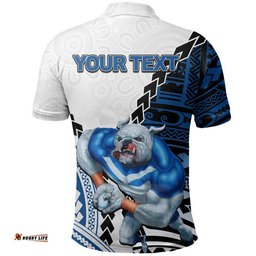 Bulldogs Rugby Polo Shirt Mix Polynesian Amazing Aussie