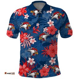 Custom Roosters Rugby Polo Shirt Beautiful Floral Pattern Spring Summer Vibe