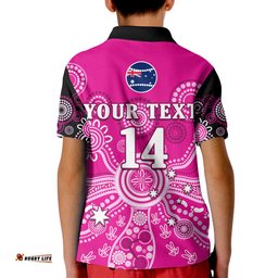 Custom Text And Number Sydney Sixers Polo Shirt Cricket Indigenous Australian Art Ver.01 Amazing Aussie