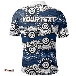 Custom Personalised Geelong Cats Polo Shirt Aboriginal Version Amazing Aussie