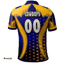 Cowboys Rugby Polo Shirt - Custom Bull Rugby Cup Final Series Champions Sport Style Personalised Player And Number Polo Shirt Amazing Aussie