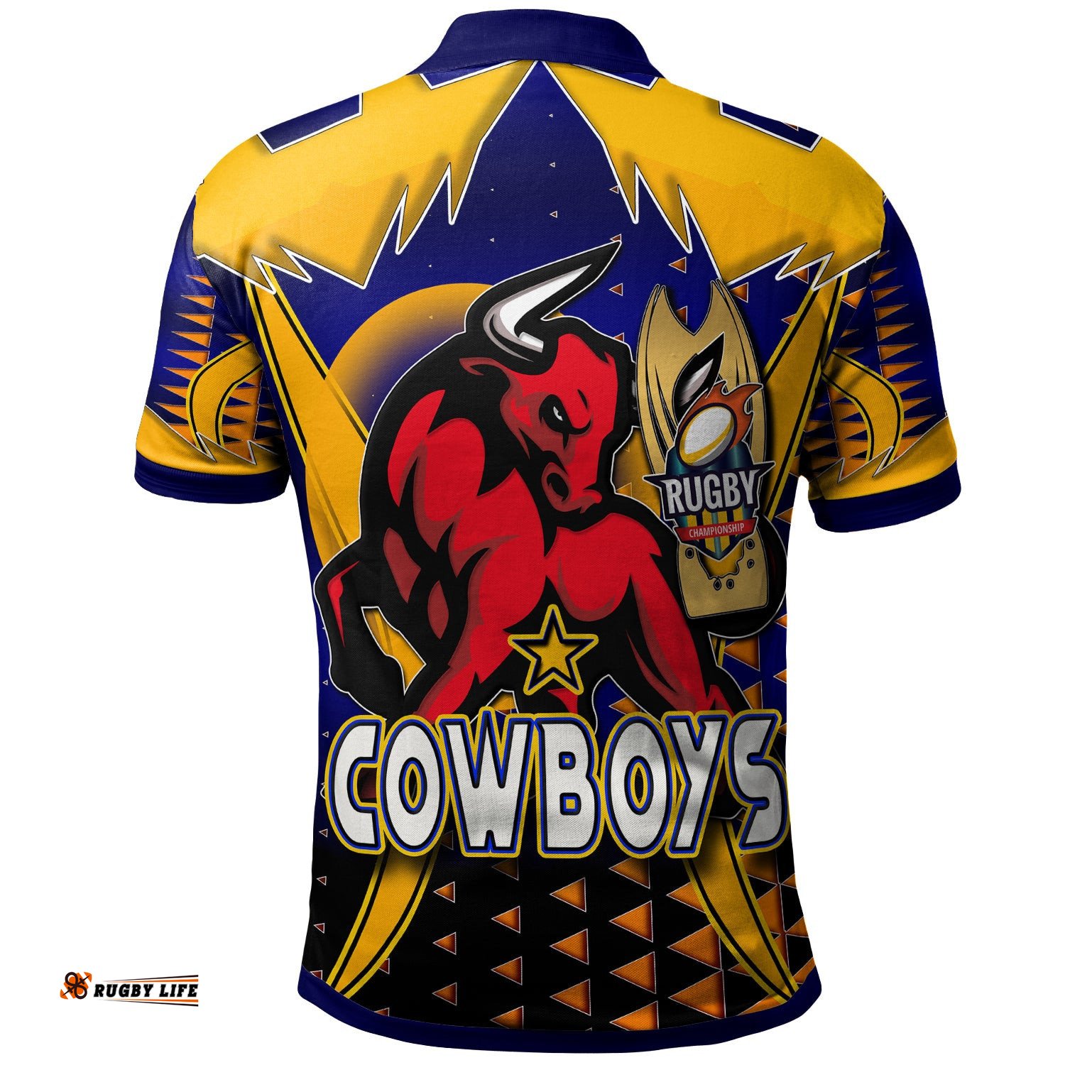 Cowboys Rugby Polo Shirt - Custom Bull Rugby Cup Final Series Champions Sport Style Personalised Player And Number Polo Shirt Amazing Aussie