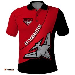 Essendon Football 2023 Polo Shirt Go Bombers Simple Style
