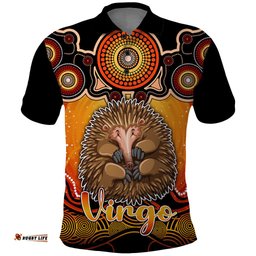 Personalised Australia Virgo Echidna Zodiac Polo Shirt Auz Astrology Aboriginal - Red
