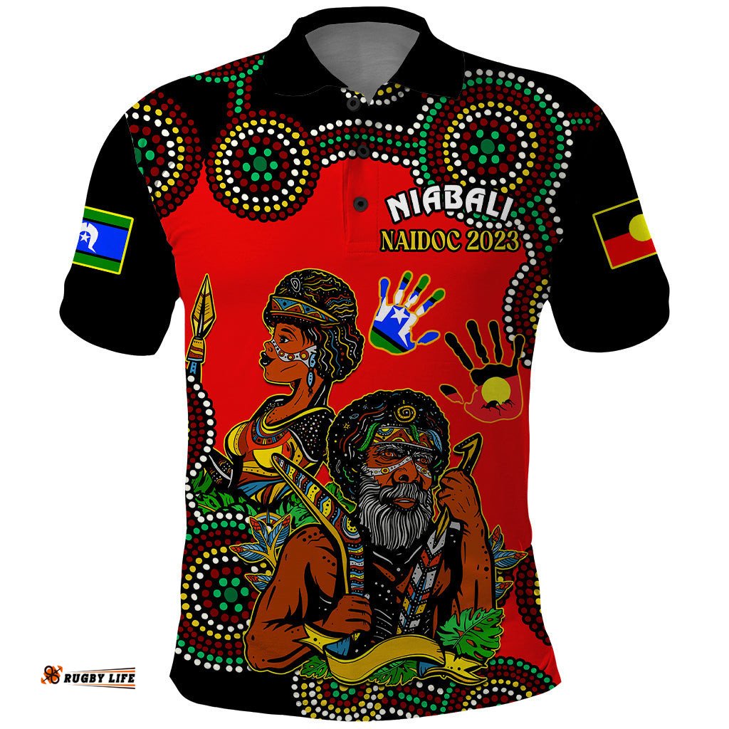 Australia NAIDOC 2023 Polo Shirt Niabali Indigenous For Our Elders