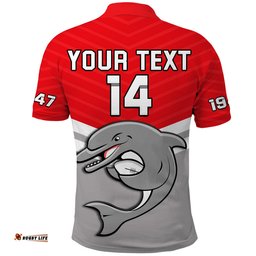Custom Text And Number Dolphins Rugby Polo Shirt Sporty Style Ver.02 Amazing Aussie