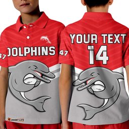 Custom Text And Number Dolphins Rugby Polo Shirt Sporty Style Ver.02 Amazing Aussie