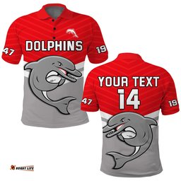 Custom Text And Number Dolphins Rugby Polo Shirt Sporty Style Ver.02 Amazing Aussie