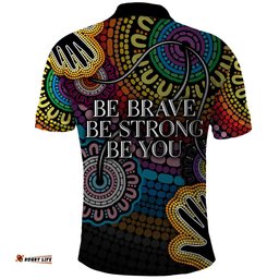 Australia LGBTQ+ History Month Polo Shirt Indigenous Rainbows Pride Be You