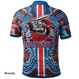 Knights Rugby Polo Shirt - Custom Knights Logo Aboriginal Indigenous Sport Style Polo Shirt Amazing Aussie