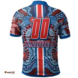 Knights Rugby Polo Shirt - Custom Knights Logo Aboriginal Indigenous Sport Style Polo Shirt Amazing Aussie