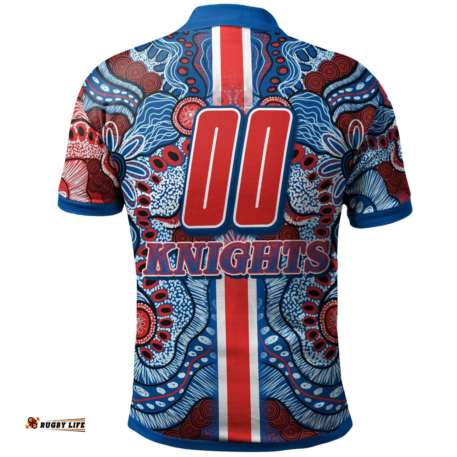 Knights Rugby Polo Shirt - Custom Knights Logo Aboriginal Indigenous Sport Style Polo Shirt Amazing Aussie