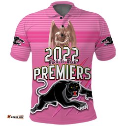 Panthers Proud Polo Shirt Back to Back Premiers 2022 Version Pink Amazing Aussie