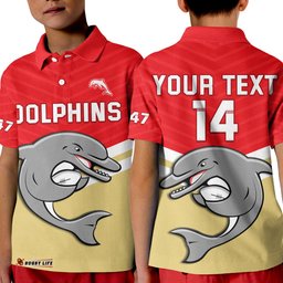 Custom Text And Number Dolphins Rugby Polo Shirt Sporty Style Ver.01 Amazing Aussie