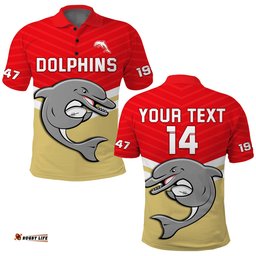 Custom Text And Number Dolphins Rugby Polo Shirt Sporty Style Ver.01 Amazing Aussie