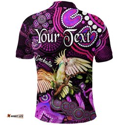 Custom Personalised Australian Astrology Polo Shirt Libra Cockatoo Glider Zodiac Aboriginal Vibes - Pink Amazing Aussie