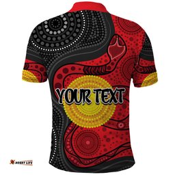 Custom Personalised 2023 Parramatta Eels Polo Shirt Simple Aboriginal