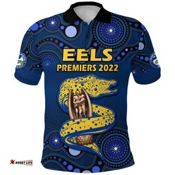Parramatta Eels Rugby Premiers 2022 Polo Shirt Eels Champion Aboriginal Dot Blue Style Amazing Aussie