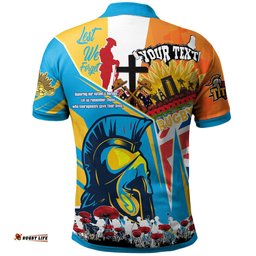 Titans Rugby Polo Shirt - Custom Remembrance Titans Anzac Quote With Poppy And Rosemary Polo Shirt Amazing Aussie