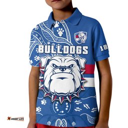 Bulldogs Football Polo Shirt Scraggers 1877 Aboriginal Dot Painting Newest Version Amazing Aussie