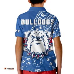 Bulldogs Football Polo Shirt Scraggers 1877 Aboriginal Dot Painting Newest Version Amazing Aussie