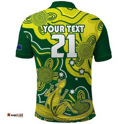 Custom Australia Cricket Polo Shirt Go Aussie World Cup 2023 Aboriginal Style Unique
