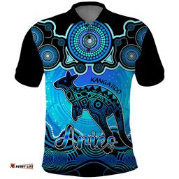 Personalised Australia Aries Kangaroo Zodiac Polo Shirt Auz Astrology Aboriginal - Aqua