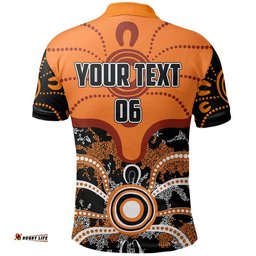 Custom Personalised And Number Perth Scorchers Polo shirt Cricket Dot Aboriginal Amazing Aussie