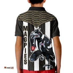 Magpies Football Polo Shirt Collingwood 1892 Indigenous Sporty Style Amazing Aussie