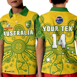 Custom Text And Number Cricket Australia Polo Shirt Aussie 2022 Indigenous Special Version Amazing Aussie